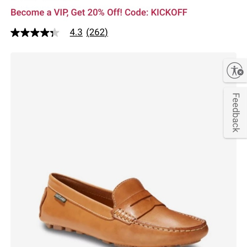 Tan Slip-On Loafers with Moccasin Stitching and Decorative Strap